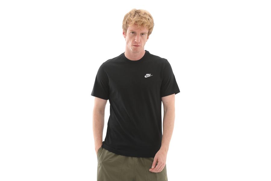 Nike M Nsw Club Tee Erkek T-Shirt Siyah Nike M Nsw Club Tee Erkek T-Shirt Siyah