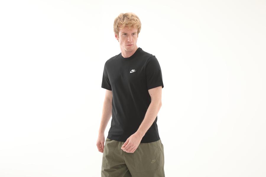 Nike M Nsw Club Tee Erkek T-Shirt Siyah Nike M Nsw Club Tee Erkek T-Shirt Siyah