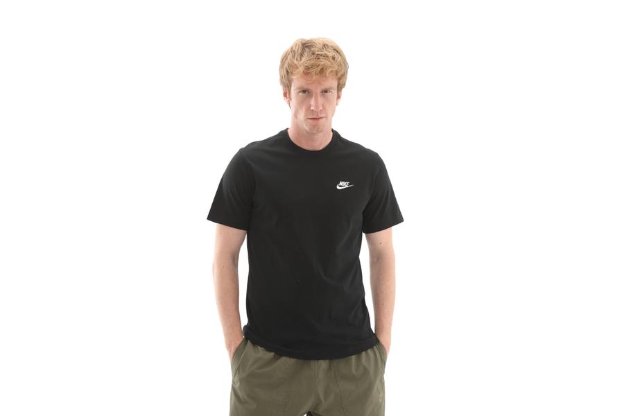 Nike M Nsw Club Tee Erkek T-Shirt Siyah Nike M Nsw Club Tee Erkek T-Shirt Siyah