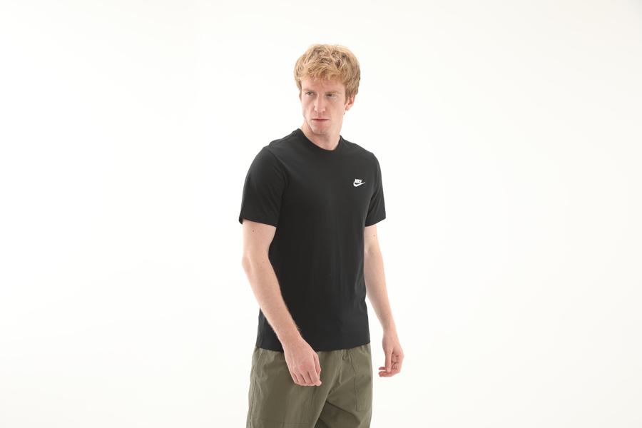 Nike M Nsw Club Tee Erkek T-Shirt Siyah Nike M Nsw Club Tee Erkek T-Shirt Siyah