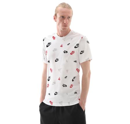 Nike M Nsw Tee 12Mo Aop Erkek T-Shirt Beyaz
