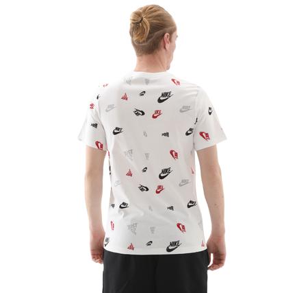 Nike M Nsw Tee 12Mo Aop Erkek T-Shirt Beyaz
