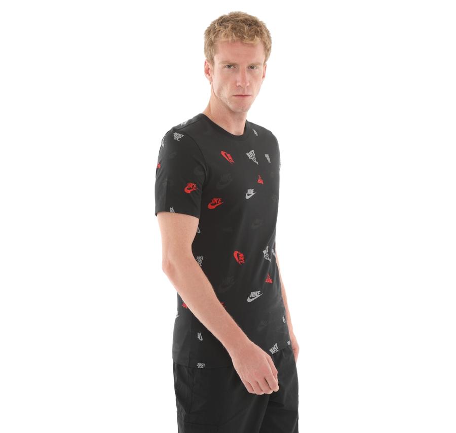 Nike M Nsw Tee 12Mo Aop Erkek T-Shirt Siyah Nike M Nsw Tee 12Mo Aop Erkek T-Shirt Siyah