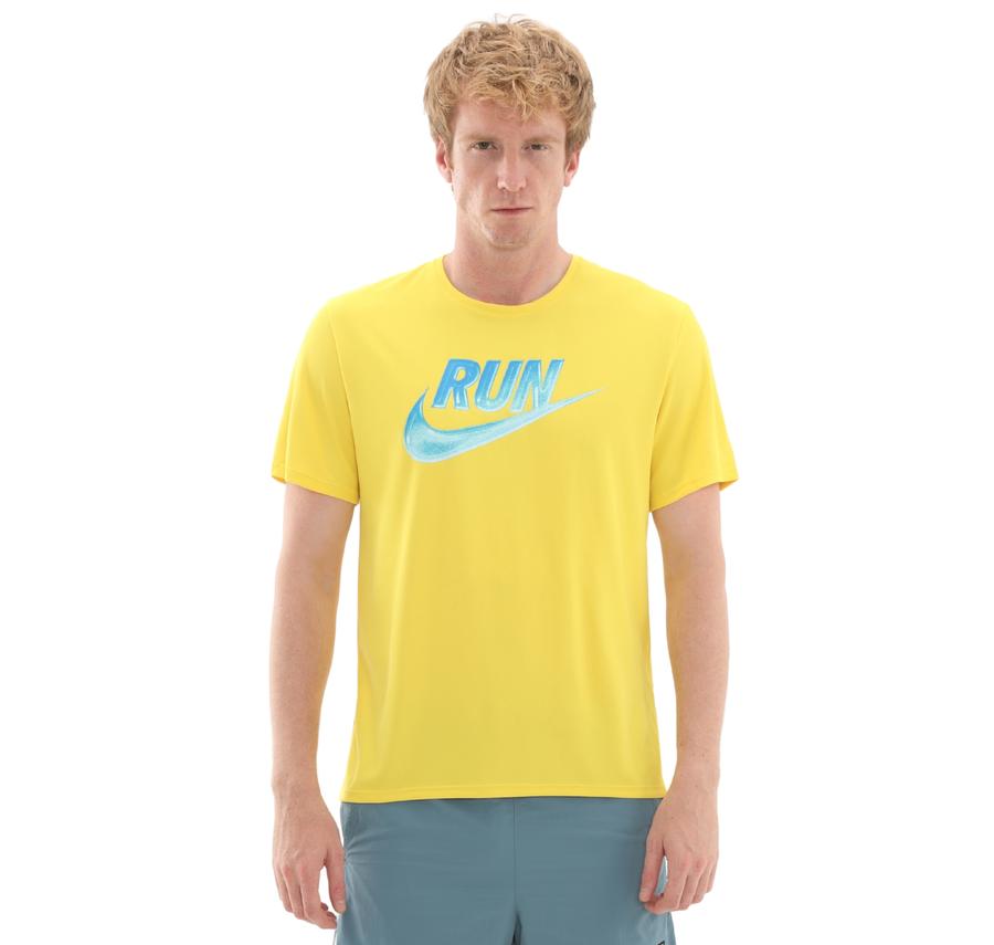 Nike Miler Run Energy Erkek T-Shirt Sarı Nike Miler Run Energy Erkek T-Shirt Sarı