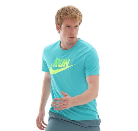 Nike Miler Run Energy Erkek T-Shirt Turkuaz Nike Miler Run Energy Erkek T-Shirt Turkuaz