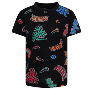 Nike Nkb Varzıty Aop Tee Çocuk T-Shirt Siyah