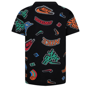 Nike Nkb Varzıty Aop Tee Çocuk T-Shirt Siyah