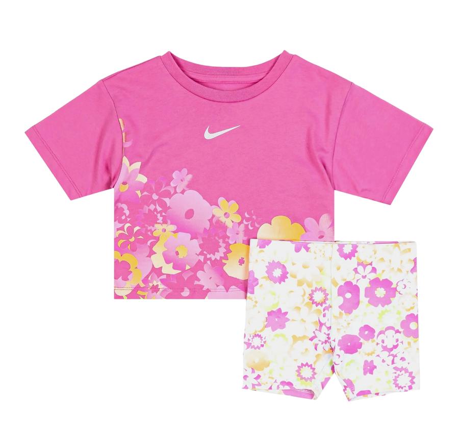 Nike Nkg Flow-Ral Aop Bıke Short Set Bebek T-Shirt Pembe Nike Nkg Flow-Ral Aop Bıke Short Set Bebek T-Shirt Pembe