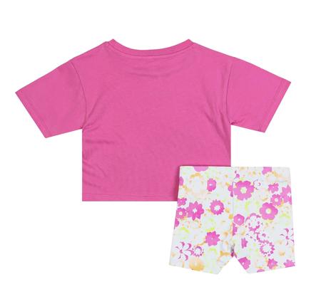 Nike Nkg Flow-Ral Aop Bıke Short Set Bebek T-Shirt Pembe