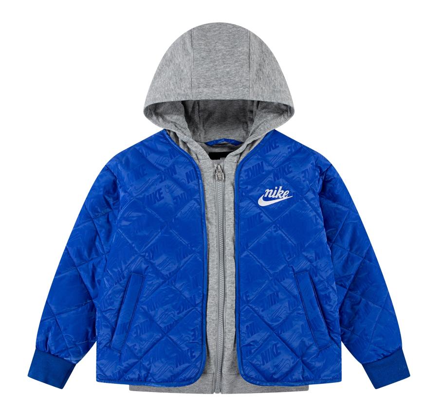 Nike Nkn Fleece Hooded Quılt Jacket Çocuk Ceket Mavi Nike Nkn Fleece Hooded Quılt Jacket Çocuk Ceket Mavi