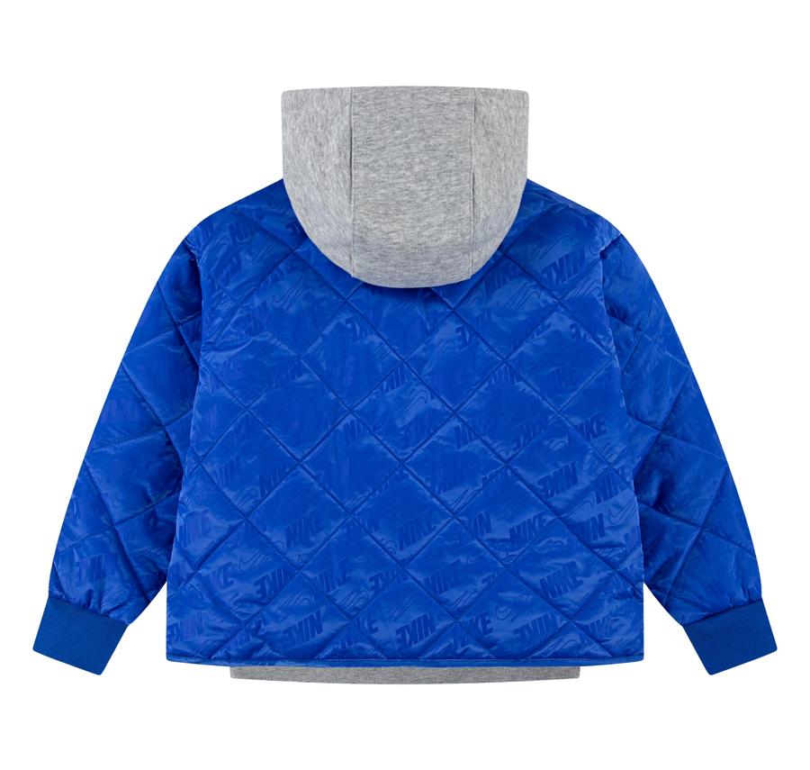 Nike Nkn Fleece Hooded Quılt Jacket Çocuk Ceket Mavi Nike Nkn Fleece Hooded Quılt Jacket Çocuk Ceket Mavi