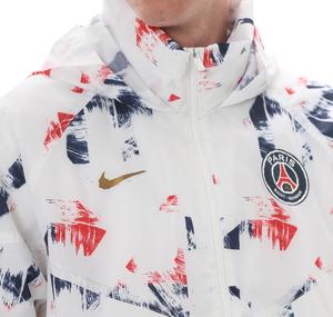 Nike Paris Saint-Germain Windrunner Erkek Yağmurluk-Rüzgarlık Beyaz