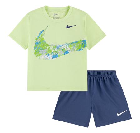 Nike Performans Nkn E1D1 Gfx Jersey-Mesh Short Çocuk Yeşil