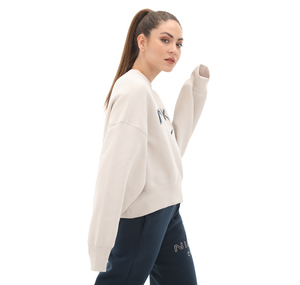 Nike Sportswear Phoenix Fleece Kadın Sweatshirt Krem
