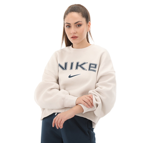 Nike Sportswear Phoenix Fleece Kadın Sweatshirt Krem
