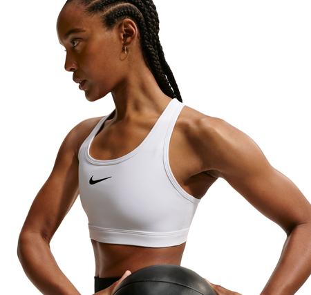 Nike Swoosh Medium Support Kadın Büstiyer Beyaz