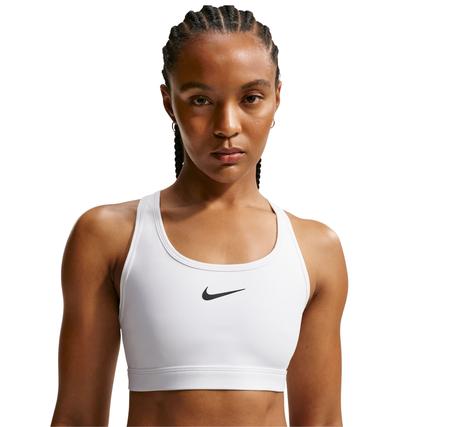 Nike Swoosh Medium Support Kadın Büstiyer Beyaz