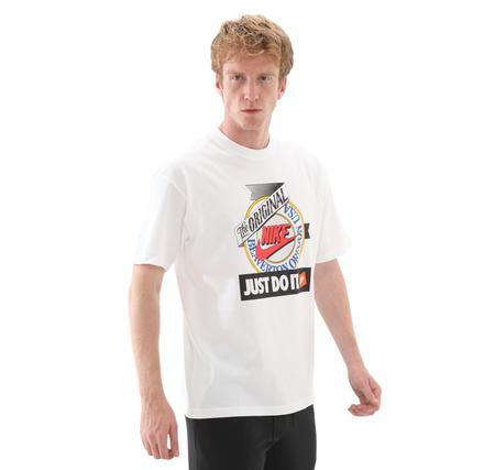 Nike U Nsw Tee M90 Test Prınt Erkek T-Shirt Beyaz