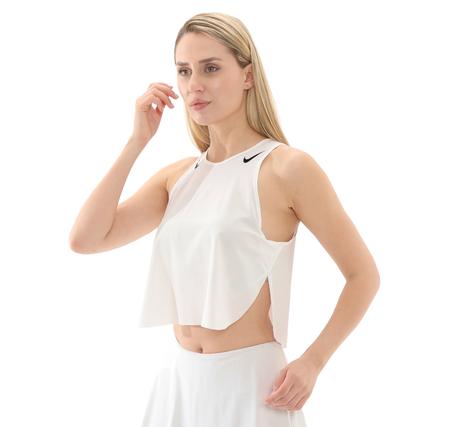 Nike W Nk Arswft Dfadv Crop Tank Kadın T-Shirt Beyaz