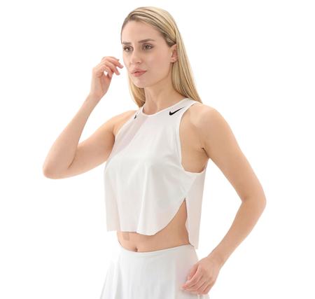 Nike W Nk Arswft Dfadv Crop Tank Kadın T-Shirt Beyaz