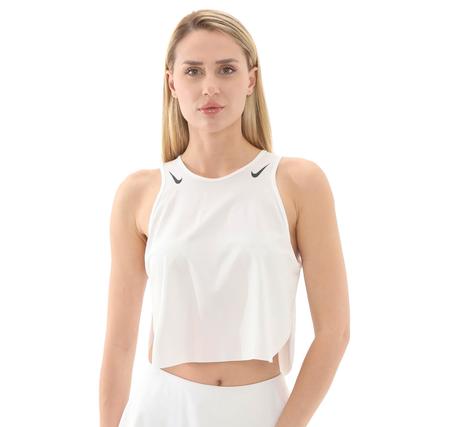 Nike W Nk Arswft Dfadv Crop Tank Kadın T-Shirt Beyaz