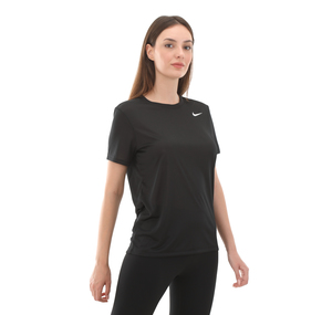 Nike W Nk Df Rlgd Ss Tee Kadın T-Shirt Siyah