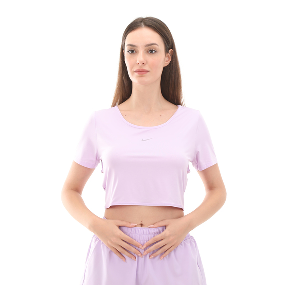 Nike W Nk One Classıc Df Twst Ss Tp Kadın T-Shirt Mor Nike W Nk One Classıc Df Twst Ss Tp Kadın T-Shirt Mor