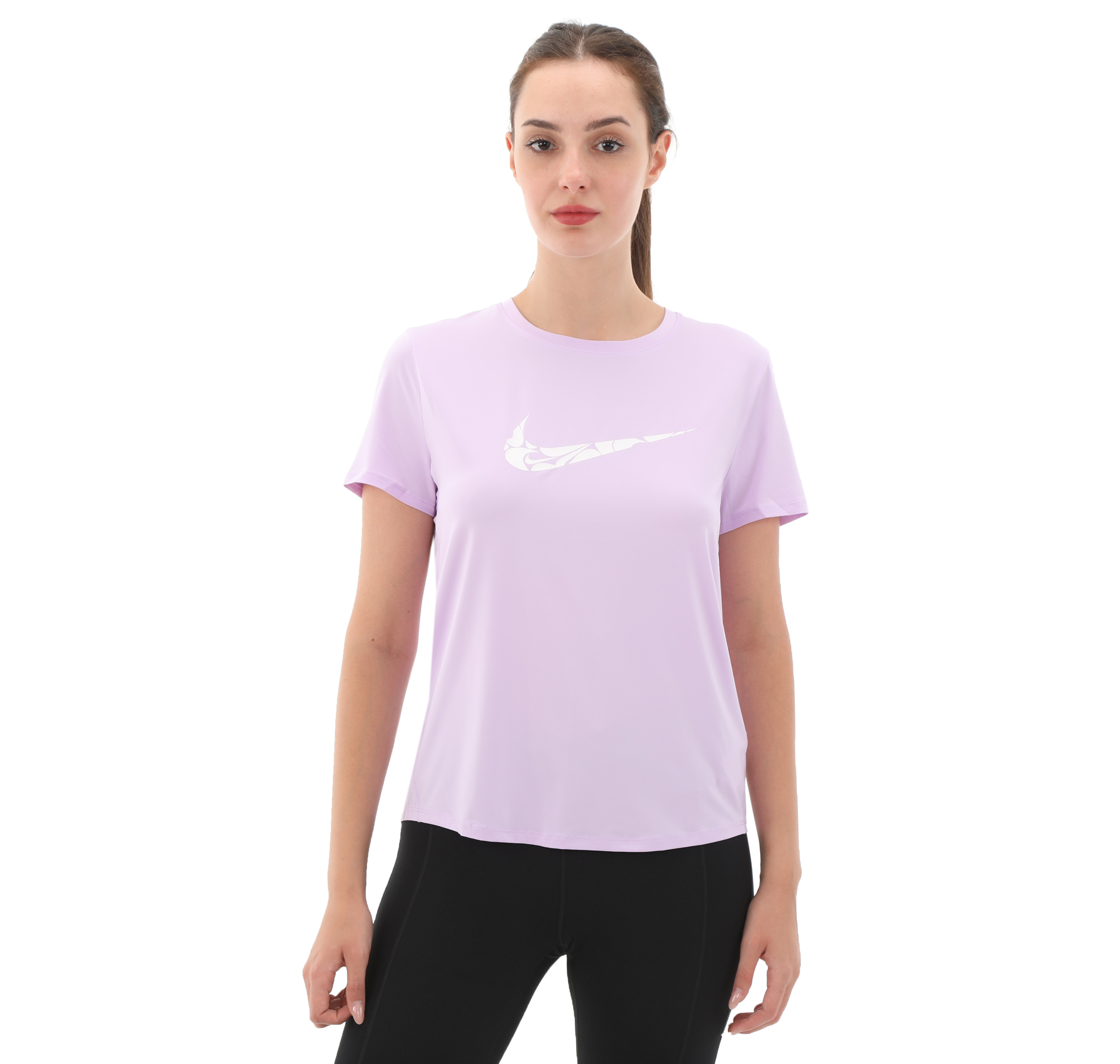 Женская футболка Nike W Nk One Swsh Hbr Df Ss Top