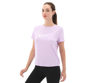 Nike W Nk One Swsh Hbr Df Ss Top Kadın T-Shirt Mor