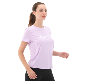 Nike W Nk One Swsh Hbr Df Ss Top Kadın T-Shirt Mor