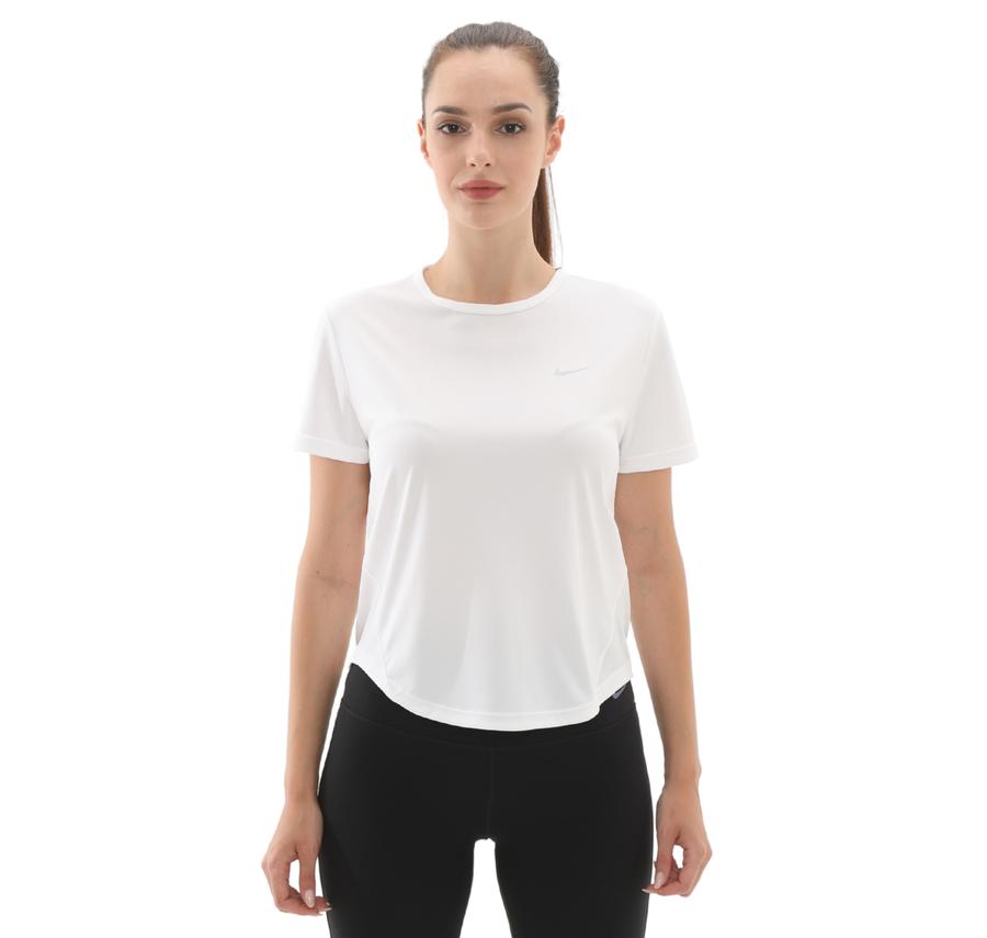 Nike W Nk Tempo Df Ss Top Kadın T-Shirt Beyaz Nike W Nk Tempo Df Ss Top Kadın T-Shirt Beyaz