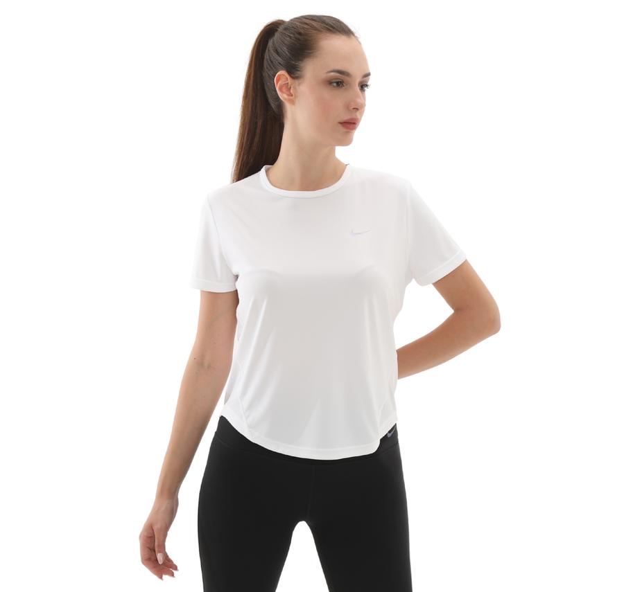 Nike W Nk Tempo Df Ss Top Kadın T-Shirt Beyaz Nike W Nk Tempo Df Ss Top Kadın T-Shirt Beyaz