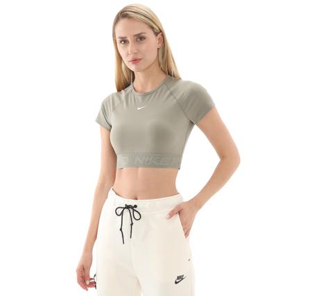 Nike W Np Df Ss Crop Top Tt Gx Kadın T-Shirt Yeşil