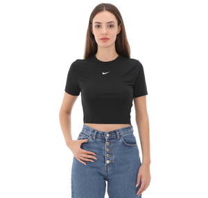 Nike W Nsw Essntl Slm Crp Kadın T-Shirt Siyah