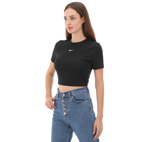 Nike W Nsw Essntl Slm Crp Kadın T-Shirt Siyah