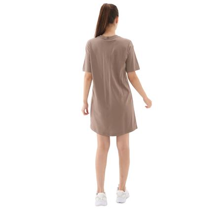 Nike W Nsw Essntl Ss Dress Tshrt Kadın Elbise - Etek Kahve