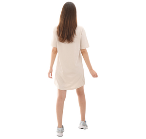 Nike W Nsw Essntl Ss Dress Tshrt Kadın Elbise - Etek Krem