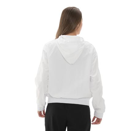 Nike W Nsw Essntl Uv Wvn Jkt Hd Kadın Yağmurluk-Rüzgarlık Beyaz