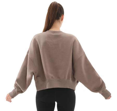 Nike W Nsw Phnx Flc Oos Crew Kadın Sweatshirt Kahve
