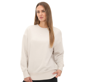 Nike W Nsw Phnx Flc Os Crew Kadın Sweatshirt Beyaz