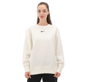 Nike W Nsw Phnx Flc Os Crew Kadın Sweatshirt Beyaz