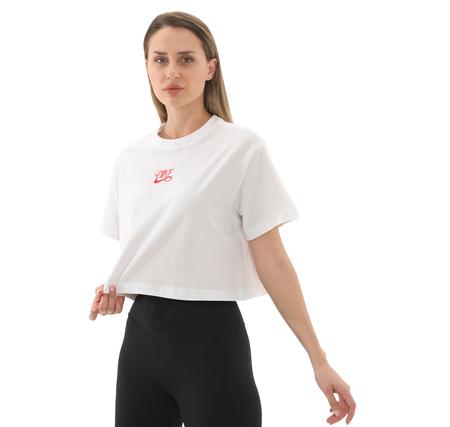 Nike W Nsw Ss Crop Tee Iwd Kadın T-Shirt Beyaz