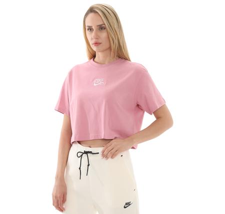 Nike W Nsw Ss Crop Tee Iwd Kadın T-Shirt Pembe