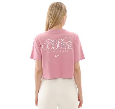Nike W Nsw Ss Crop Tee Iwd Kadın T-Shirt Pembe