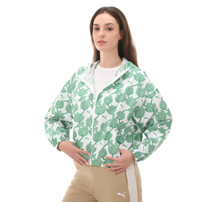 Puma Blossom Aop Windbreaker Kadın Yağmurluk-Rüzgarlık Yeşil