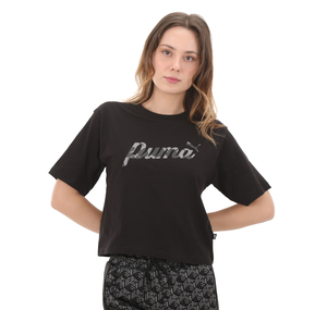 Puma Blossom Short Graphic Tee Kadın T-Shirt Turuncu