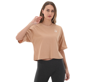 Puma Classıcs Oversized Tee Dusty Tan Kadın T-Shirt Kahve