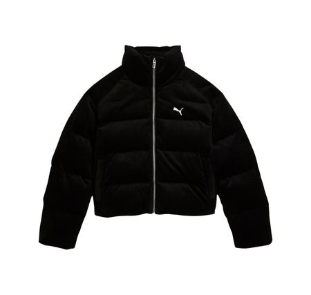 Puma Corduroy Puffer Jacket Kadın Mont Siyah