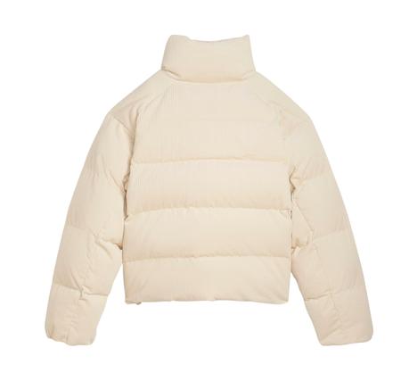 Puma Corduroy Puffer Jacket Kadın Mont Krem