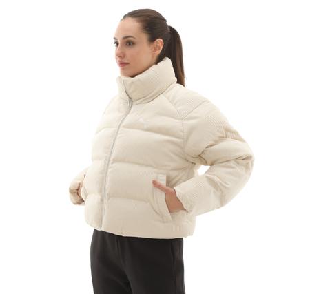 Puma Corduroy Puffer Jacket Kadın Mont Krem Puma Corduroy Puffer Jacket Kadın Mont Krem